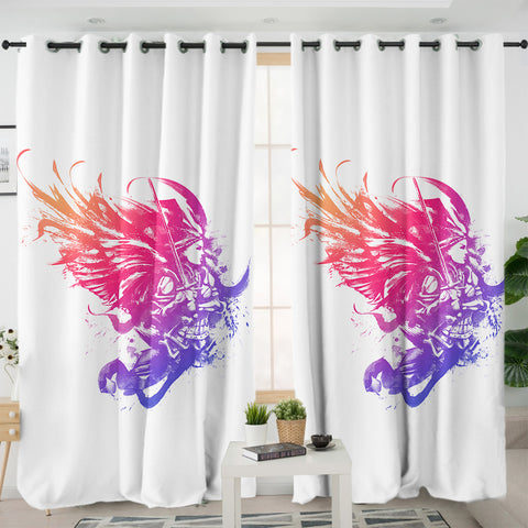 Image of Gradient Color Fight Wings Warrior SWKL4506 - 2 Panel Curtains