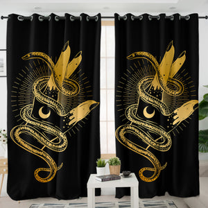 Golden Snake Rolling Up Hand SWKL4511 - 2 Panel Curtains