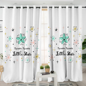 Cute Twinkle Twinkle Little Star SWKL4515 - 2 Panel Curtains