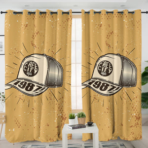 Retro Cap - Free City Style SWKL4525 - 2 Panel Curtains