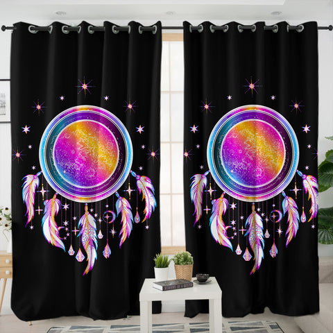 Image of Galaxy Modern Blink Dream Catcher SWKL4590 - 2 Panel Curtains