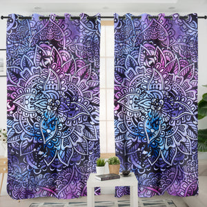 Purple Mandala Matrix SWKL4646 - 2 Panel Curtains