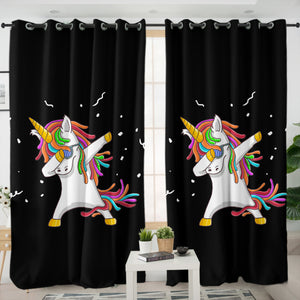 Swag Dab Unicorn SWKL4648 - 2 Panel Curtains