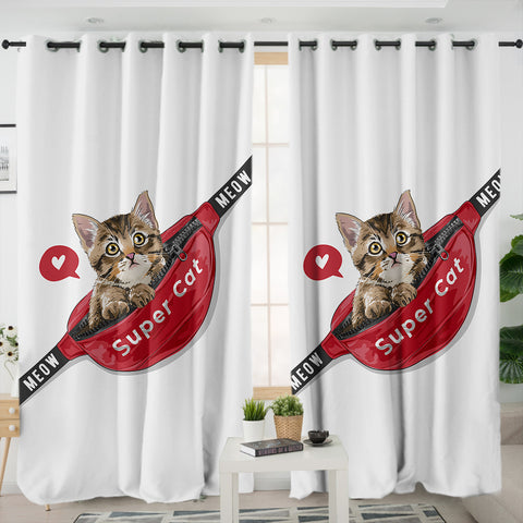 Image of Super Cute Cat SWKL4652 - 2 Panel Curtains