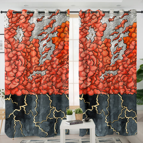 Image of Sun Heat Thunder SWKL4658 - 2 Panel Curtains