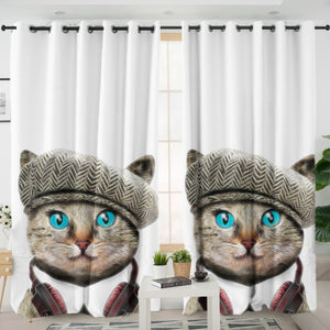 Artist Vibe Cat SWKL5185 - 2 Panel Curtains