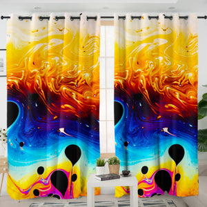 Hot Lava Color SWKL5206 - 2 Panel Curtains