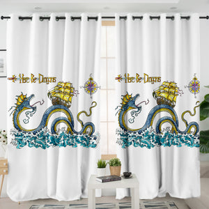 Here Be Dragons SWKL5262 - 2 Panel Curtains