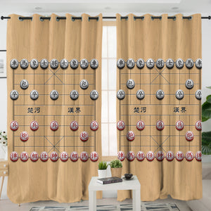 Chinese Chess SWKL5453 - 2 Panel Curtains
