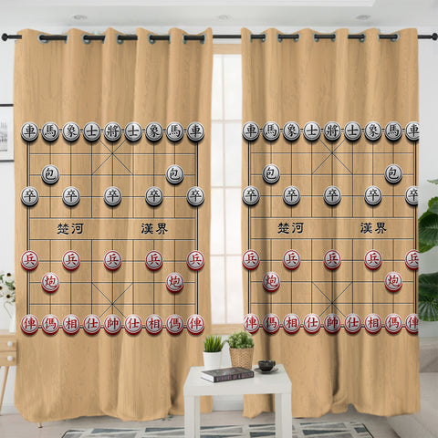 Image of Chinese Chess SWKL5453 - 2 Panel Curtains