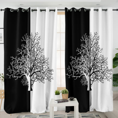 Image of B&W Big Plant SWKL5457 - 2 Panel Curtains