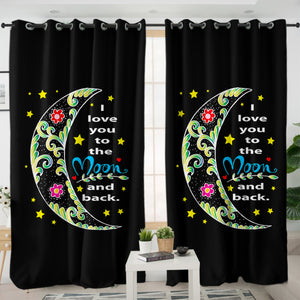I Love You To The Moon And Back SWKL5459 - 2 Panel Curtains
