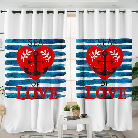 Image of Sea Of Love SWKL5479 - 2 Panel Curtains
