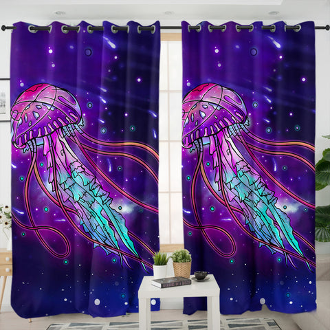 Image of Galaxy Jellyfish SWKL5625 - 2 Panel Curtains