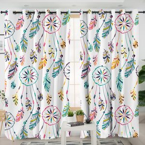 Dreamcatcher Collection White Theme SWKL6131 - 2 Panel Curtains