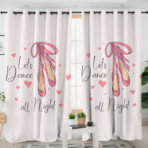 Let's Dance All Night SWKL6216 - 2 Panel Curtains