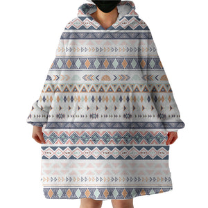 Colorful Line Pattern SWLF309 Hoodie Wearable Blanket