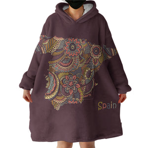 Spanish Territory SWLF3318 Hoodie Wearable Blanket