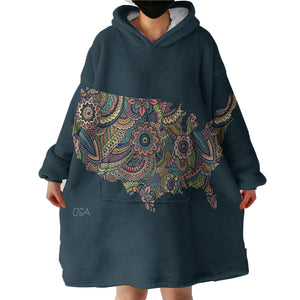 USA Territory SWLF3319 Hoodie Wearable Blanket