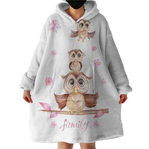 Image of Lovely Owl SWLF3325 Hoodie Wearable Blanket