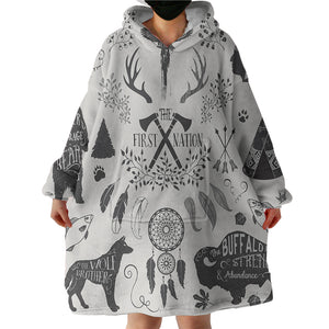 Nation Dream Catcher SWLF3334 Hoodie Wearable Blanket