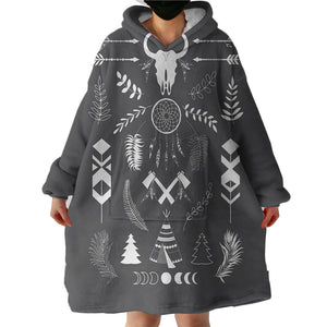 Black Nation Dreamcatcher SWLF3335 Hoodie Wearable Blanket