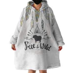 Free & Wild SWLF3336 Hoodie Wearable Blanket