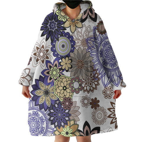 Image of Colorful Flower SWLF3343 Hoodie Wearable Blanket