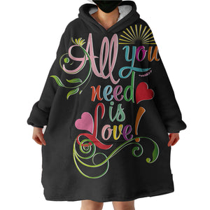 Colorful Love SWLF3348 Hoodie Wearable Blanket