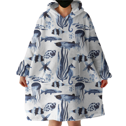 Image of Under The Sea SWLF3374 Hoodie Wearable Blanket