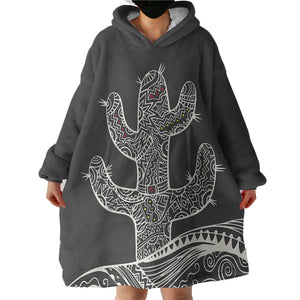 White Cactus SWLF3376 Hoodie Wearable Blanket