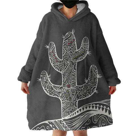 Image of White Cactus SWLF3376 Hoodie Wearable Blanket