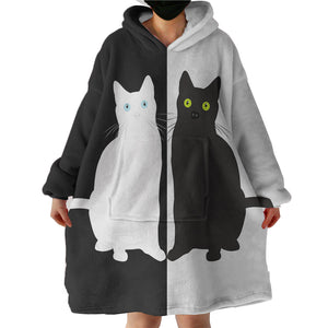 Couple Cat SWLF3380 Hoodie Wearable Blanket