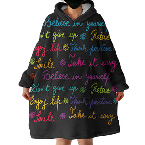 Believe In Yourself SWLF3387Hoodie Wearable Blanket