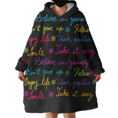 Image of Believe In Yourself SWLF3387Hoodie Wearable Blanket