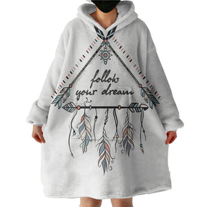 Follow Your Dream  SWLF3462 Hoodie Wearable Blanket