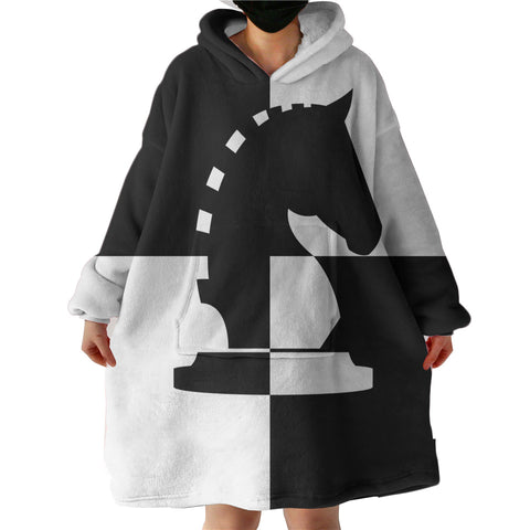 Image of Playing Chess SWLF3463 Hoodie Wearable Blanket