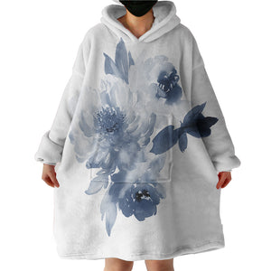 Snow Flowers SWLF3469 Hoodie Wearable Blanket