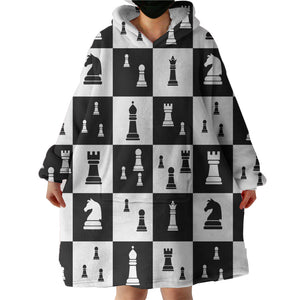 Chess Pieces SWLF3470 Hoodie Wearable Blanket