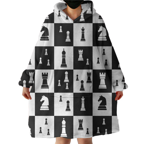 Image of Chess Pieces SWLF3470 Hoodie Wearable Blanket