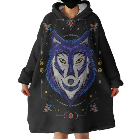 Image of Blue Wolf SWLF3477 Hoodie Wearable Blanket