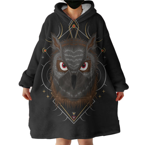 Image of Black Wolf SWLF3480 Hoodie Wearable Blanket