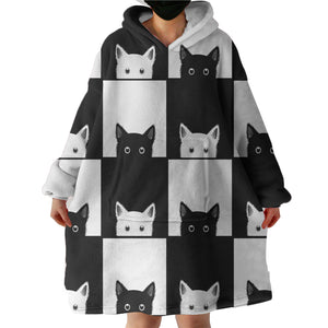 Couple Of Cat SWLF3488 Hoodie Wearable Blanket