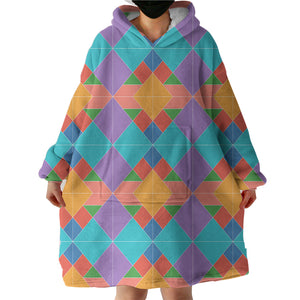 Colorful Square SWLF3490 Hoodie Wearable Blanket