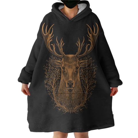 Image of Golden Deer SWLF3491 Hoodie Wearable Blanket