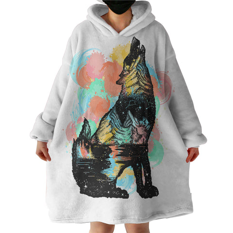 Image of Colorful Dog  SWLF3584 Hoodie Wearable Blanket