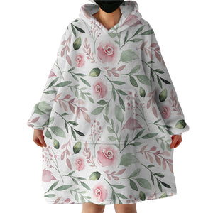 Rose Flower SWLF3588 Hoodie Wearable Blanket