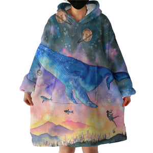 Universe Theme SWLF3591 Hoodie Wearable Blanket