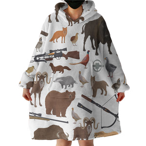 The Gun With Animal SWLF3595 Hoodie Wearable Blanket