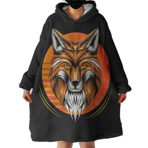 Orange Wolf SWLF3597 Hoodie Wearable Blanket